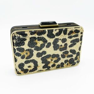 Sequin animal print clutch/party bag